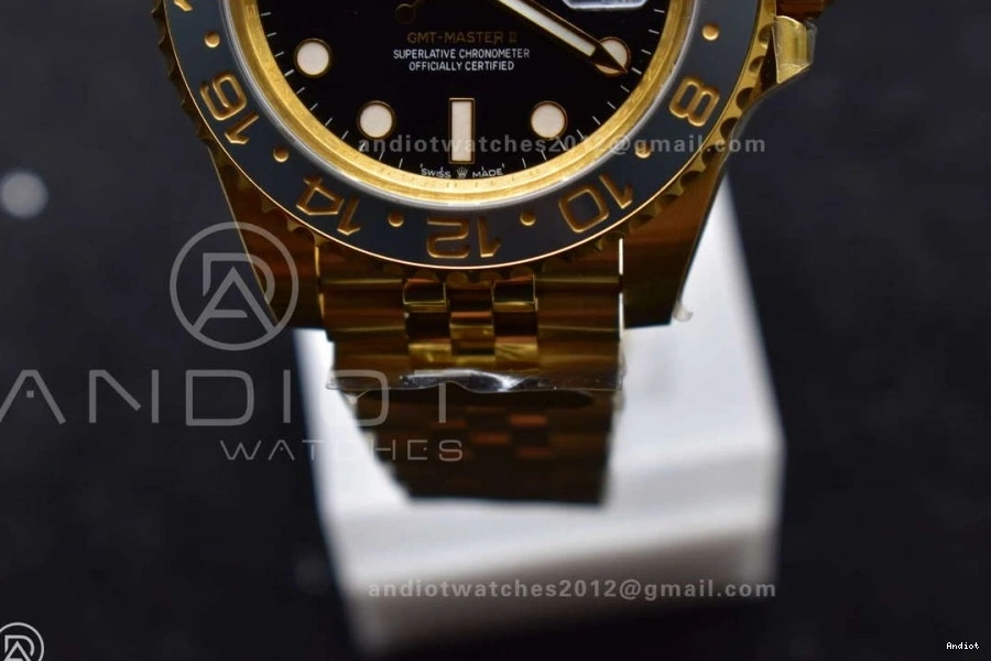 Weight VR3285 on Edition YG 1:1 II GRNR GMT Gain Bracelet Black Master CHS Dial Best Gold Jubilee 126718 Factory 0513